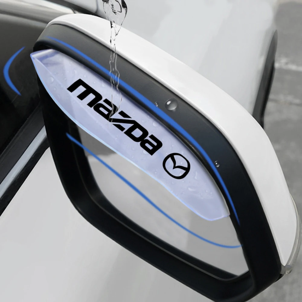 

Driving Safety Car Rain Brow Rearview Mirror Rain Water Rainproof Eyebrow Cover Side Shield for Mazda Axela Atenza Mazdaspeed