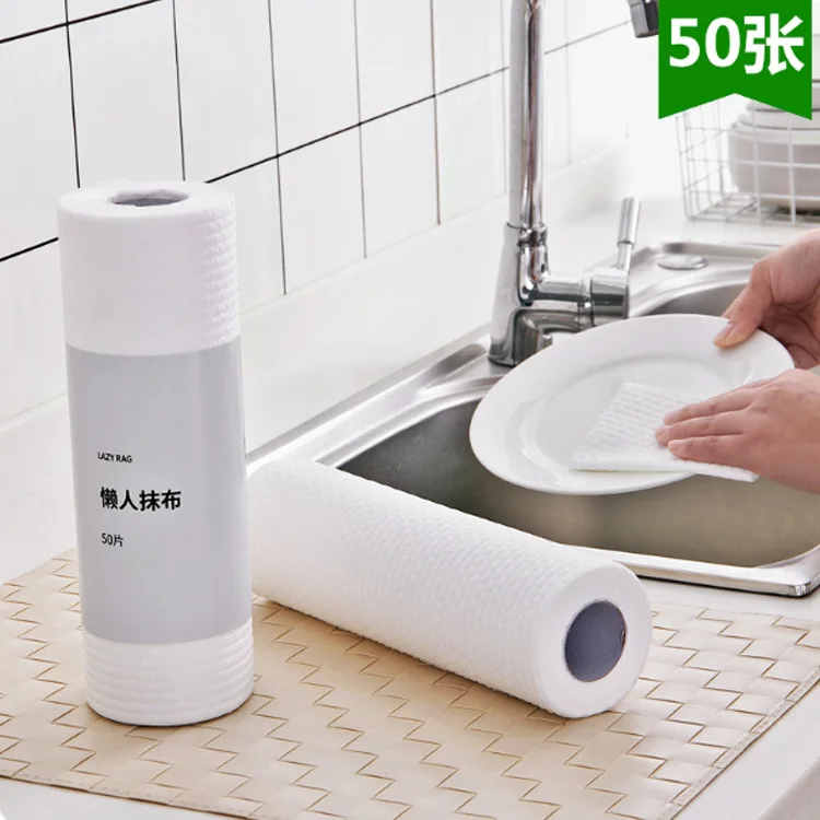 

Disposable Non-woven Cloth Rag Linen Lazy Rag Wet Dry Kitchen Paper Towel Paper Suction Oil Special Microfiber Kitchen Towels