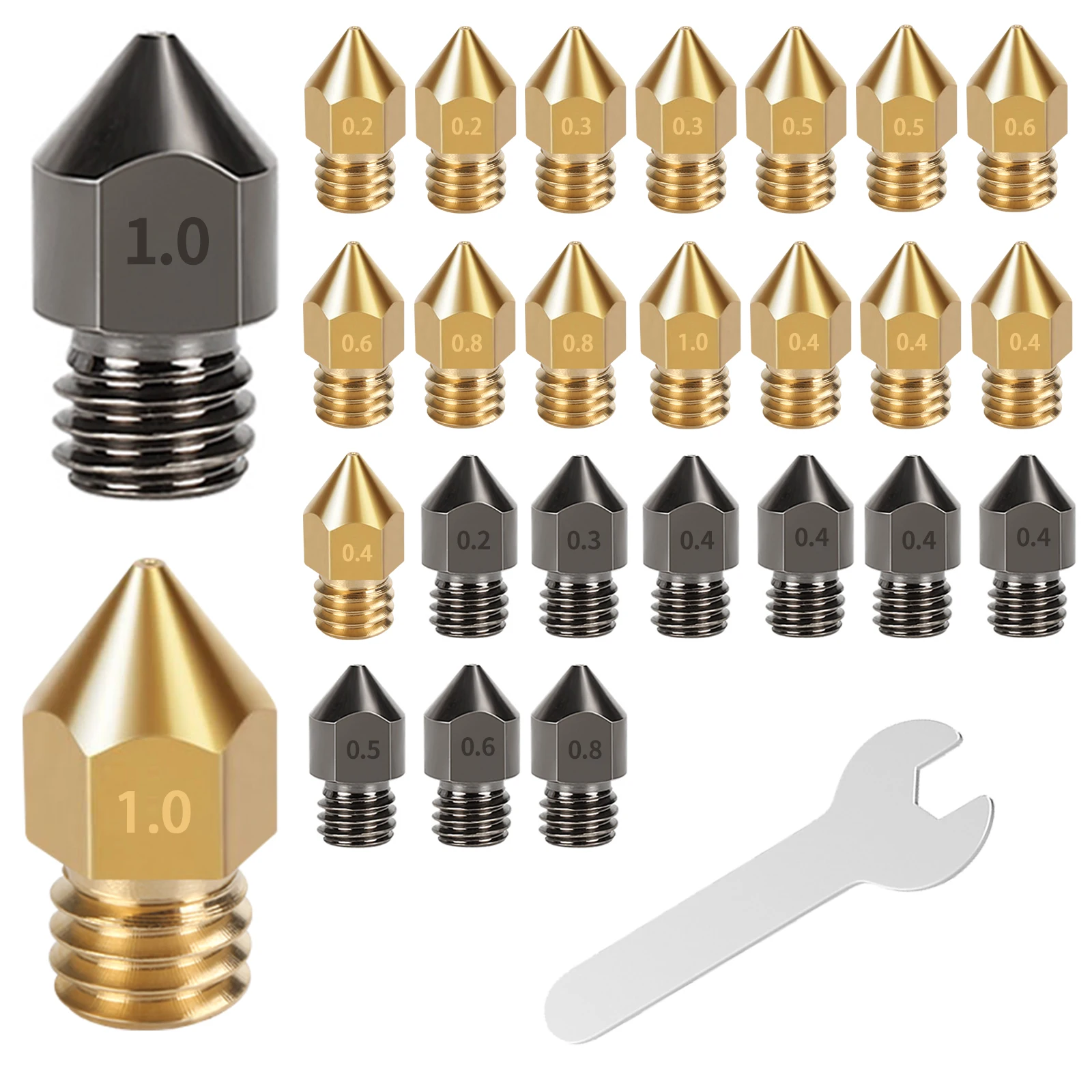 Bicos de Impressora Mk8 Extrusora Hotend Print Head 1.75 mm para Anet a8 Creality Cr10 Ender Printer Parts Kingroon3d - Imagem 5