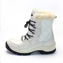 Женские зимние уличные ботинки для пеших прогулок; женские водонепроницаемые Нескользящие зимние ботинки с шерстяной подкладкой; женские теплые зимние ботинки; for-40c