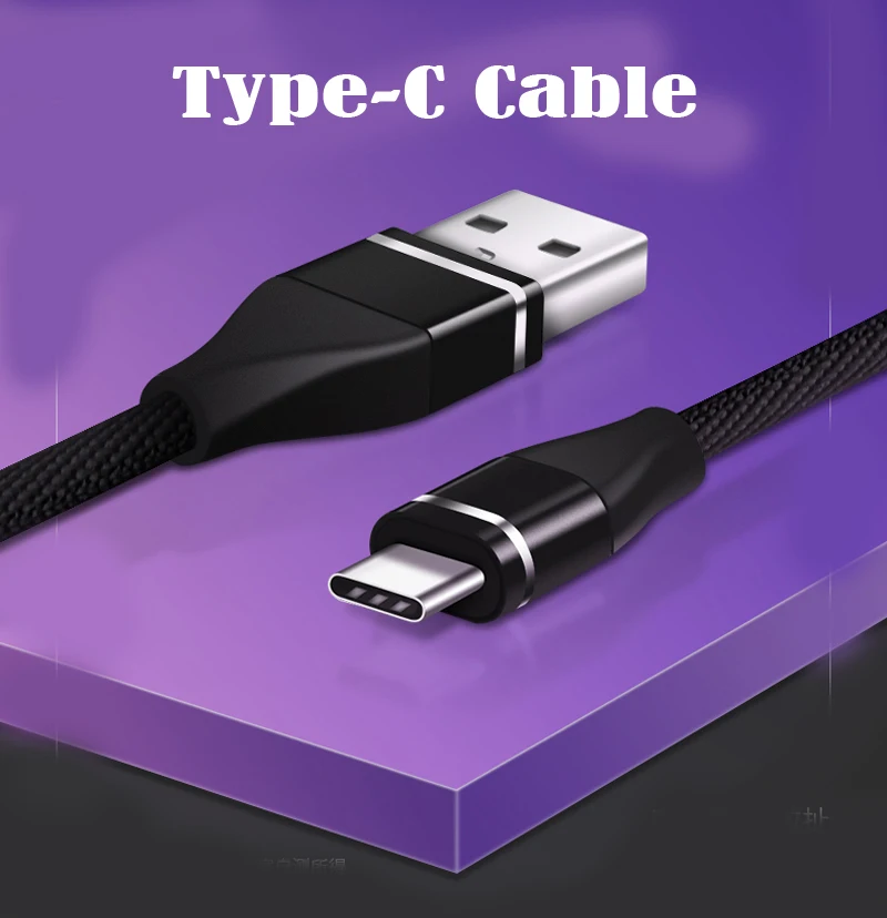 

USB Type C Cable For Samsung S10 S9 S8 For Huawei P30 Pro Fast Charge Wire Type-C Phone Charging Data Wire USB C Cable Devices