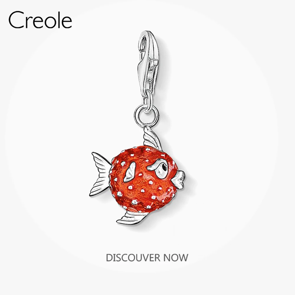 

Charm Pendant Blowfish Puffer Fish,2018 Fashion Jewelry Cute Pure 925 Sterling Silver Gift For Women Men Fit Bracelet Necklace