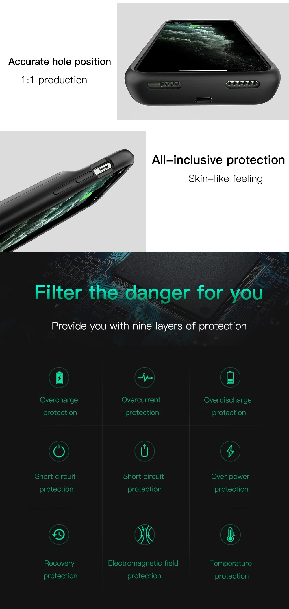 KEYSION музыка/синхронизация смарт-чехол батареи для IPhone 11 Pro 11 Pro Max power Bank зарядное устройство чехол для IPhone X Xs Max XR