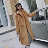 New Women Autumn Winter Furry Warm Fur Outerwear Fashion Loose Faux Fur Rabbit Long Jacket Casual Thickened Fur Coat 3