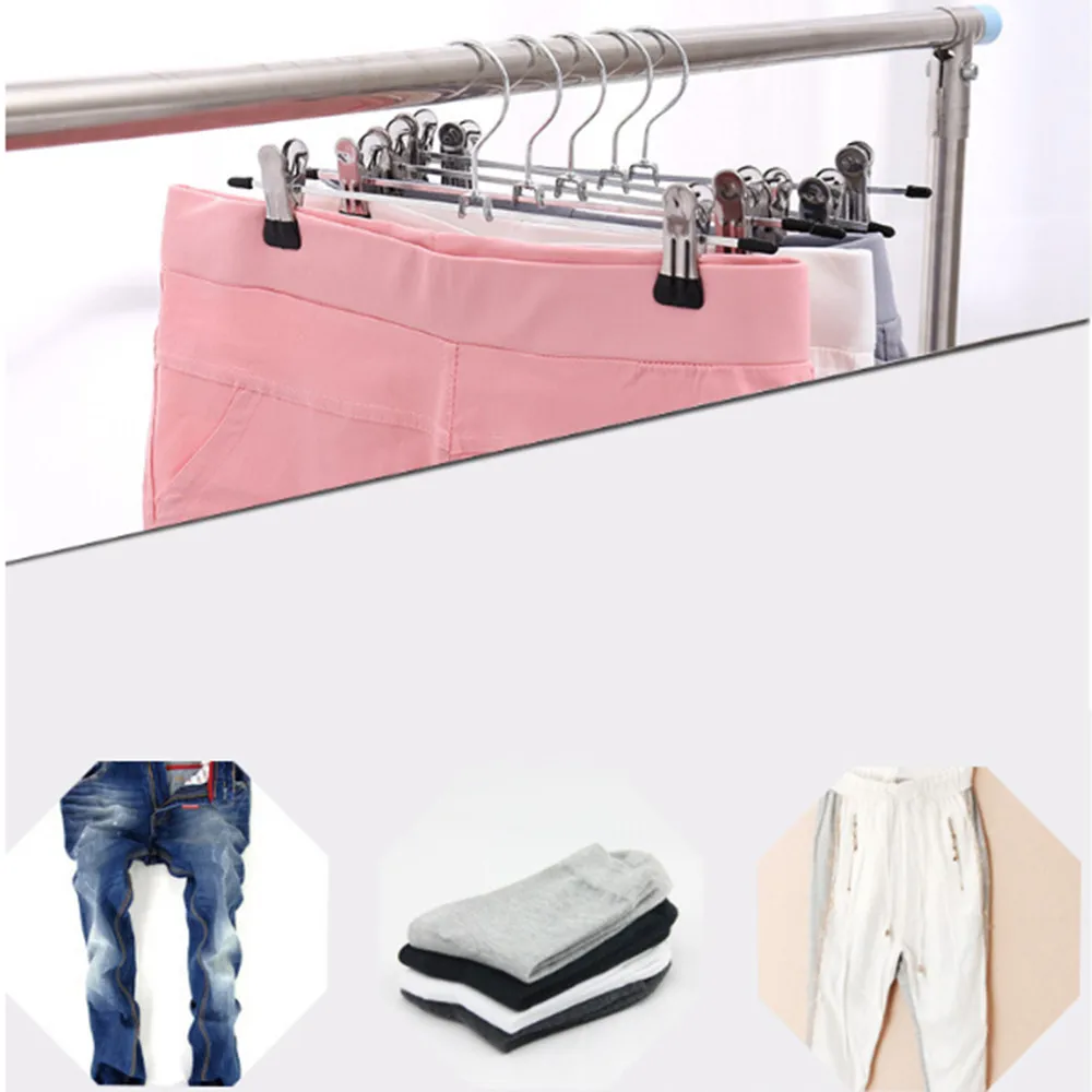 clothes hangers Clip Hanger for closet 10PCS Metal clips Coat Skirt Dress Blouse bulk shirt Wholesale (5)