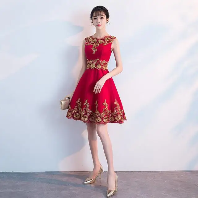 Элегантное женское свадебное платье Qipao, китайский стиль, воротник-стойка, официальное вечернее платье, изысканное кружевное Сетчатое платье, макси платье - Цвет: Burgundy3