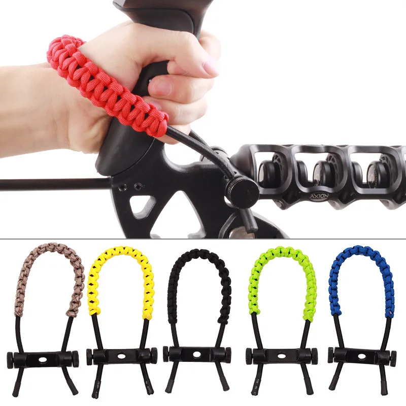 Bow Wrist Sling Strap Braid for Archery Compound Paracord Red White and Blue 1PC 
