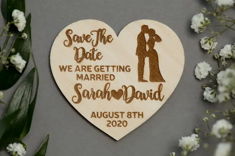 Парные имена сохраняют магнит даты деревянный сохраняет дату на заказ