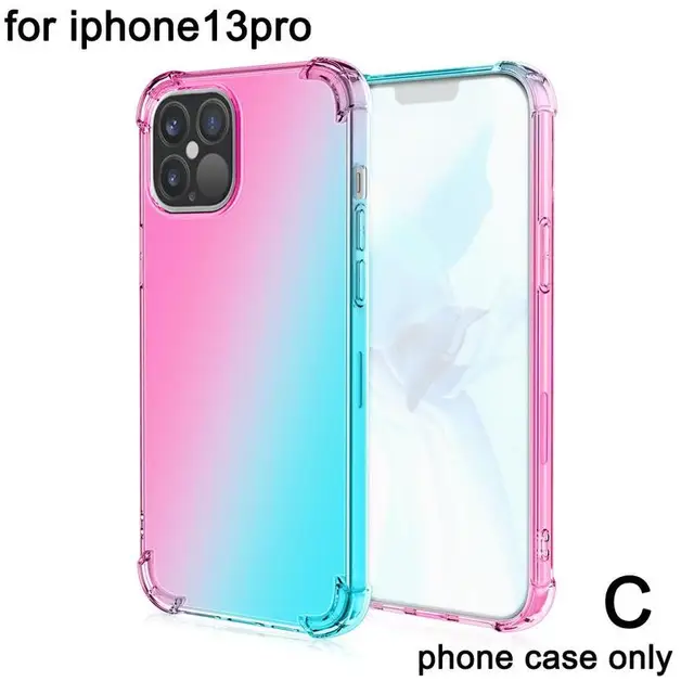 Gradient Clear Watercolor Phone For Iphone13 Pro Max Mini Tpu Phone Cover Corners Shockproof Anti Fall Back Y4t0 Phone Case Covers Aliexpress