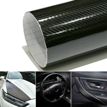 

5D Carbon Fiber Vinyl Car Body Film Sticker Bright Large Texture Glossy Carbon Body Film Sticker Auto Accessories Car Stickers