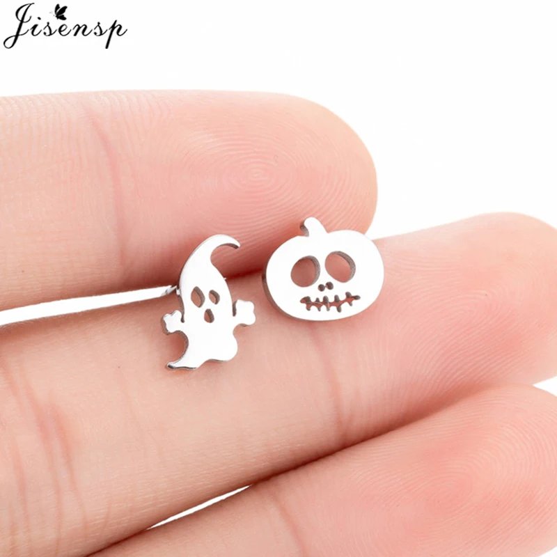 Mini Stainless Steel Earings Fashion Jewelry Small Animal Ear Studs Punk Cross Star Dragon Ballet Stud Earrings Pendientes Gifts