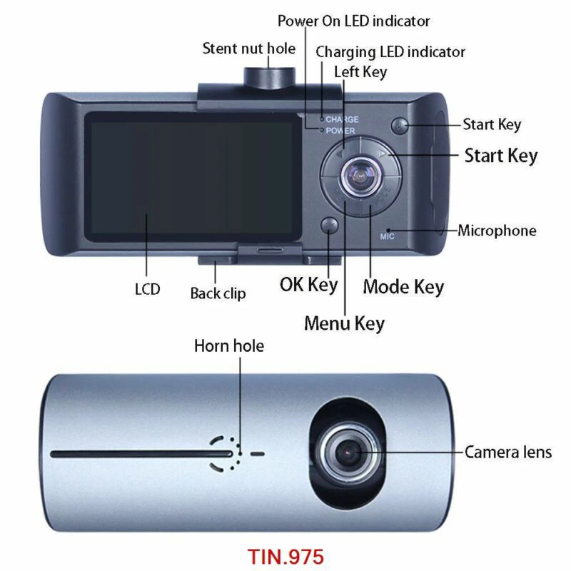2,7 1080P HD с двумя линзами автомобиль внедорожник видеорегистратор DVR видео Регистраторы G-датчик gps