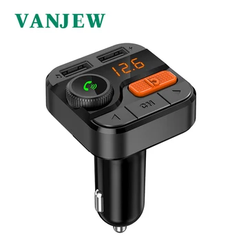

VANJEW 2020 T82D Wireless 5.0 Car FM Transmitter Bluetooth FM Modulator Phone Car Charge TF MP3 Player Accessories Hands-Free