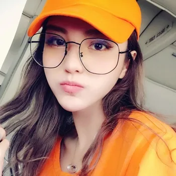 

2017 retro metal small square glasses frame 3548 artistic Harajuku polygon frame mirror trendy plain glasses