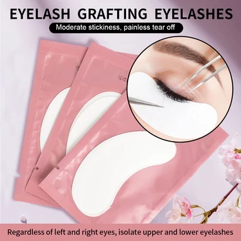 

Abnathy 50pairs Patches for Eyelash Extension Under Eye Pads Paper Patches Pink Lint free Stickers for False Eyelashes