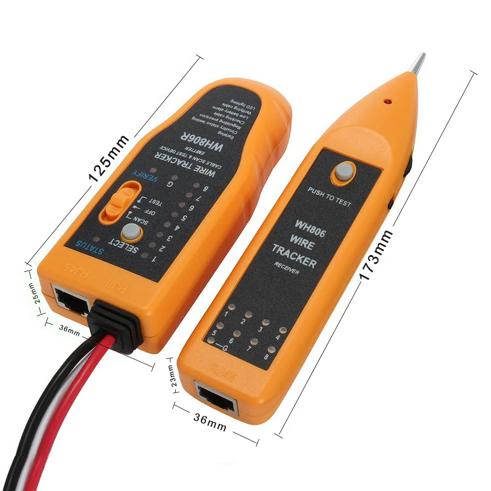 Профессиональный WH806R телефон провода трекер LAN Сетевой кабель тестер для UTP STP RJ45