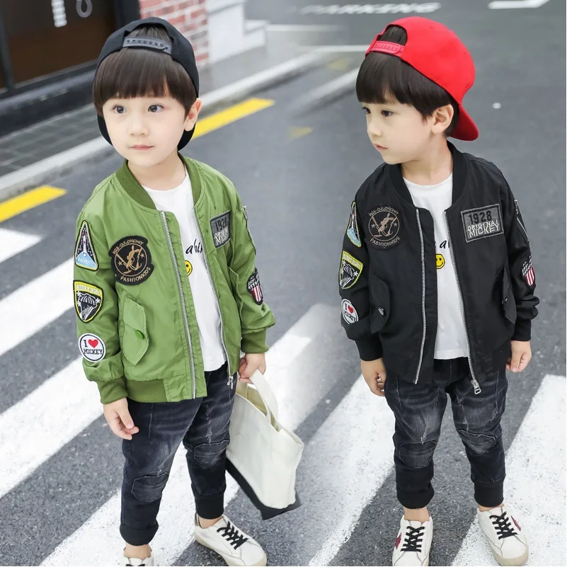 

Childrenswear Children 19 New Style Coat Children Big Boy Spring And Autumn Korean-style Jacket BOY'S Sports Casual Baseball Uni