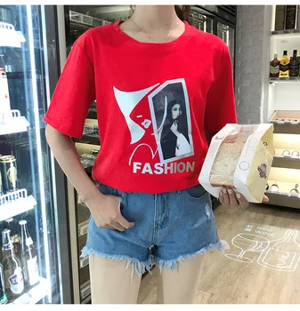 

Short Sleeve T Shirt Women Autumn O Neck Color Pullover Top Tees Casual Female Clothes