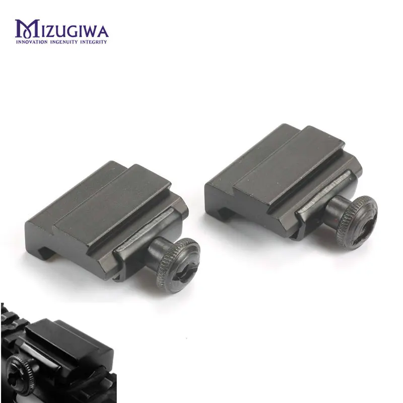 2 Pcs Scope Mount 20mm to 11mm Weaver Picatinny To Dovetail Rail Adapter Base Mount Flat Top Rail Pistol Airsoft Hunting