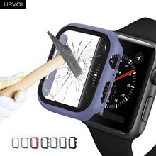 URVOI бампер для apple watch series 5 4 3 2 чехол для iwatch крышка с закаленным стеклом защита экрана ультратонкий ремешок 40 мм 44 мм