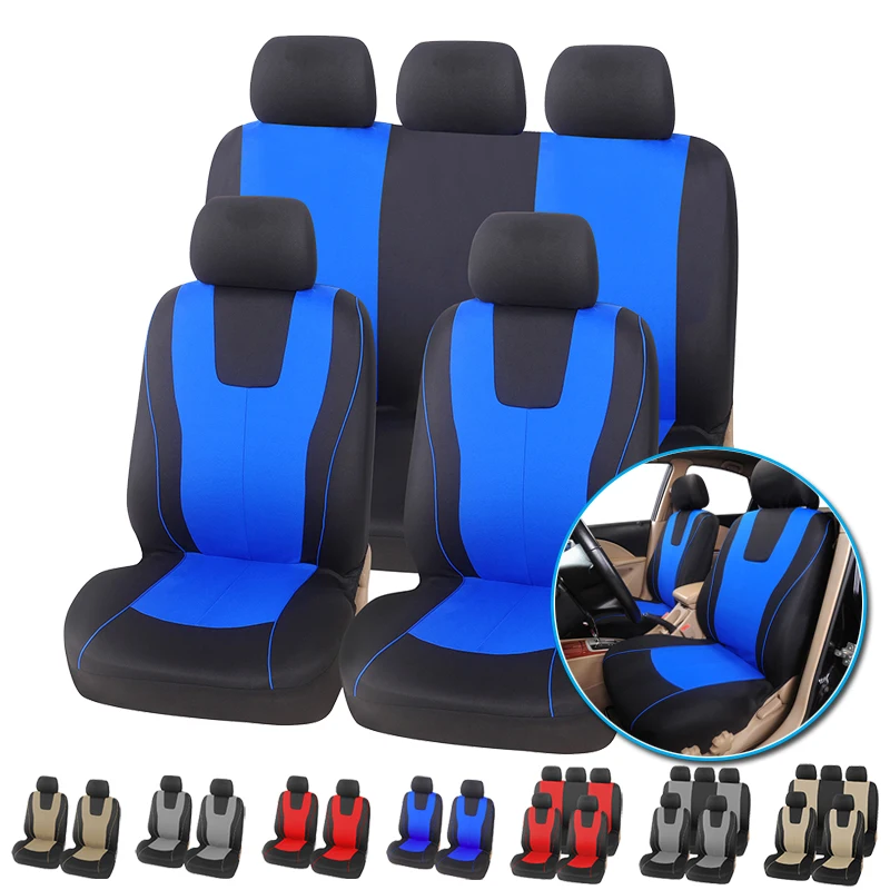 Autoyouth Automobiles Seat Covers Full Set Blue Car Seat Covers