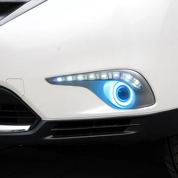 

LED Daytime Running Light DRL For Toyota Highlander 2012 2013 2014 Car Daytime Running Light Fog Light with 12 Holes 12V Car Sty