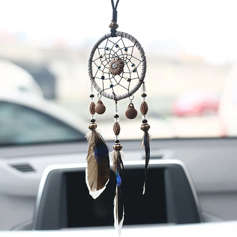 Home Wall Hanging Dreamcatcher Car Pendant Wind Chimes Feather Dream Catcher 