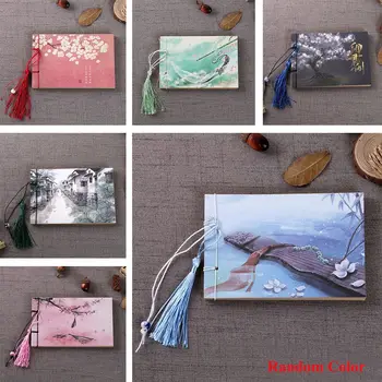 

1 pc High Quality Retro Chinese Style Tassel Kraft Paper Journal Notebook Sketch Blank Booklet Notepad School Supplies
