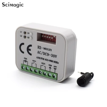 

10pcs 2 Channel RX MULTI 300-900MHZ AC/DC 9-30V universal 433.92MHz 868mhz receiver garage rolling code gate control receiver