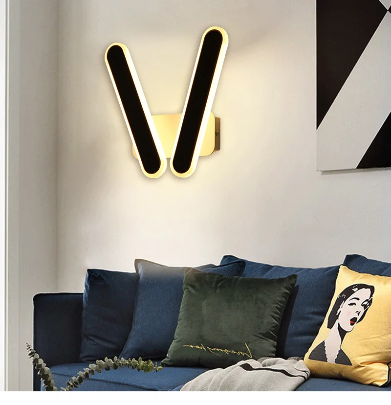 

Modern Minimalist Led Wall Lamps Interior Abajur Home Decoration Bedroom Living Room Entrance Hallway Rotatable Light Fixture