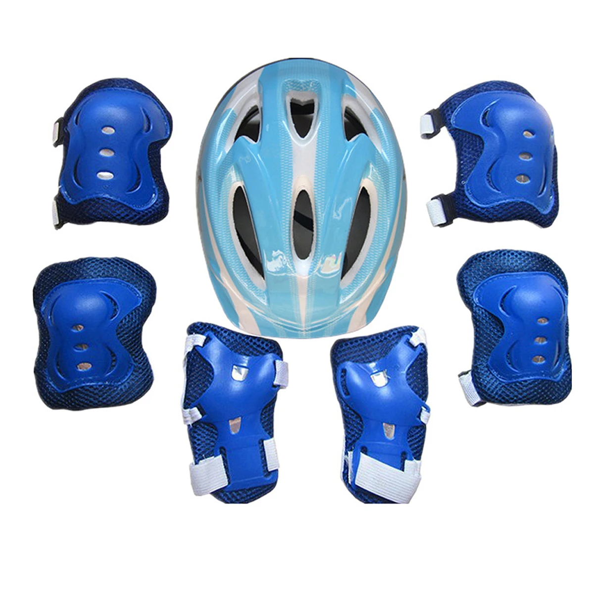 Kids Boy Girl Safety Helmet Knee Elbow Pad Sets Children Cycling Skate Bicycle Helmet Protection Safety Guard 7Pcs/set kids safety gear set