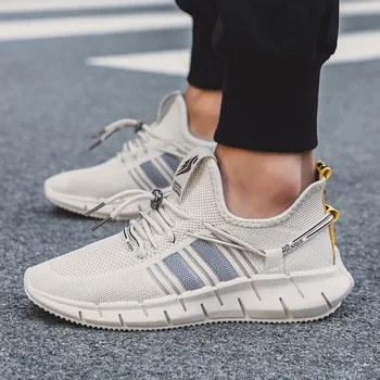 

Spring New Men Shoes Sneakers White Flat Casual Shoes for Men Mesh Breathable Walking Shoes Sneaker Wholesale Tenis