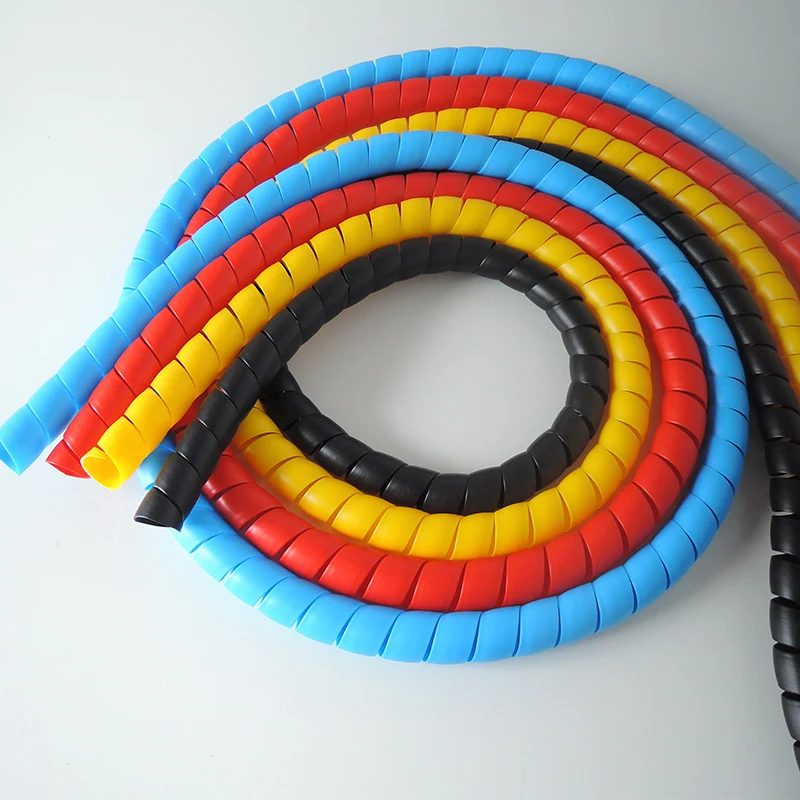 

1M 10mm/14mm Spiral Wire Organizer Wrap Tube Flame Retardant Cable Sleeve Colorful Cable Casing Cable Sleeves Winding Pipe