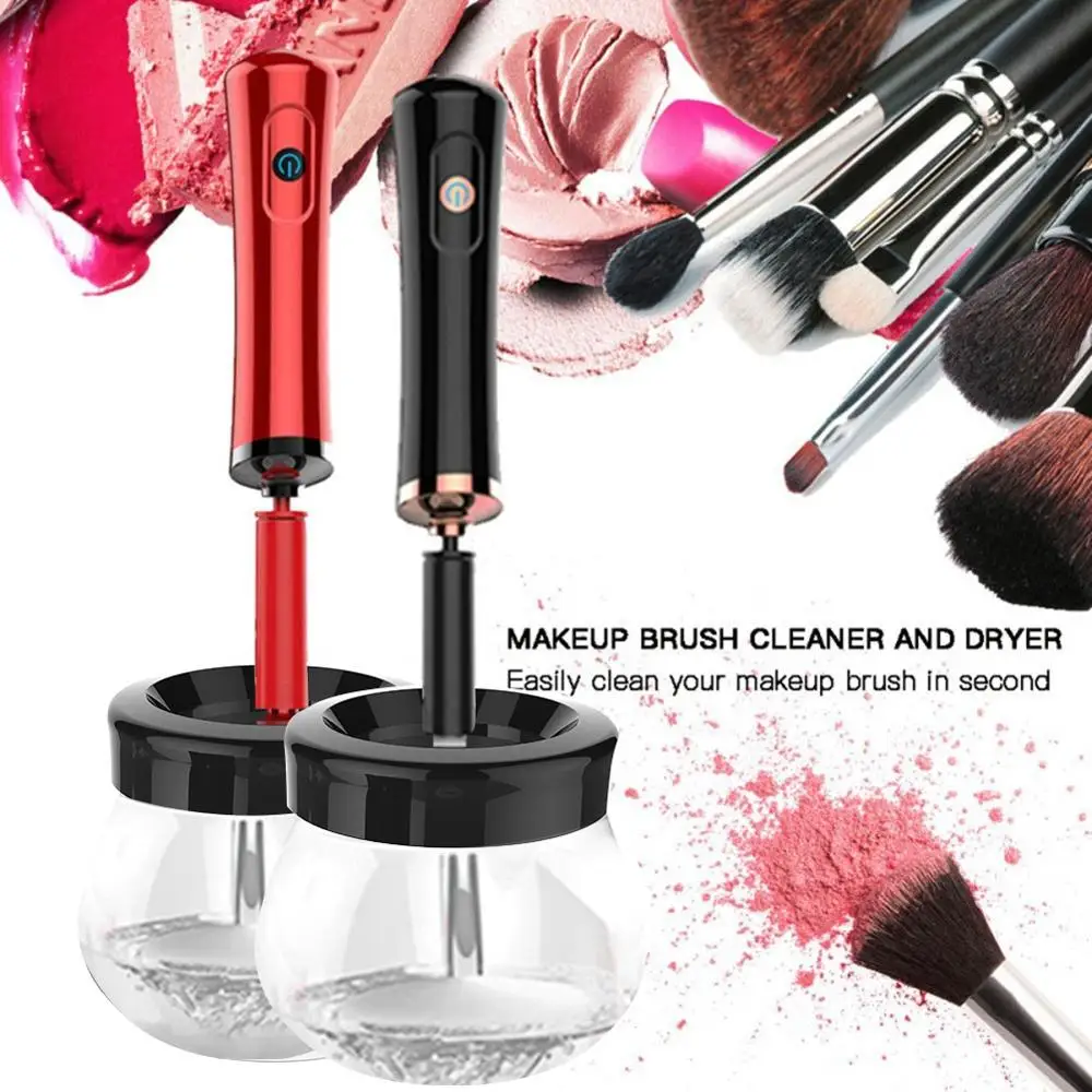 

USPS Shipping Electric Makeup Brush Cleaner Tool Machine Efficient Cleaning Versatility Cosmetic Finishing Tool 30 Seconds