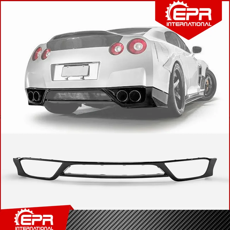 

For Nissan R35 GTR 2008-2011 OEM Carbon Fiber Rear Lip Trim R35 Carbon Rear Bumper Cover Splitter Body Kit Racing Part GT-R