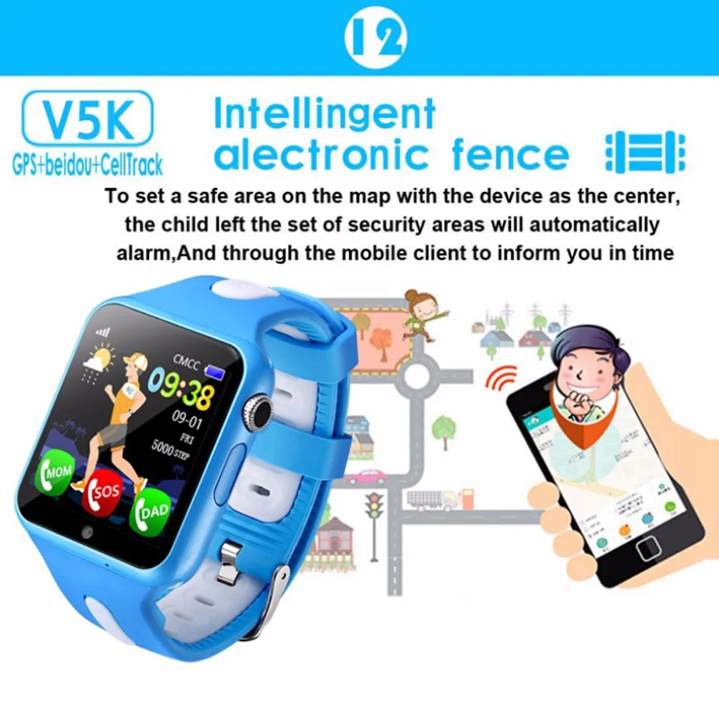  Kinder GPS Smartwatch 144 zoll GPS Anti-verloren Smart Uhren für Kinder Mädchen Jungen Farbe Touch 