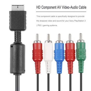 

1pcs Drop Shipping AV Audio Video HDTV Cable Component Cord for Sony for PS2 for PS3