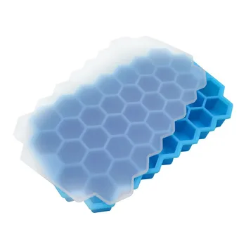 

Honeycomb Ice Cube Tray Silicone Ice Cube Maker Mold With Lids For Ice Cream Party Whiskey Cocktail Cold Drink Storage Container