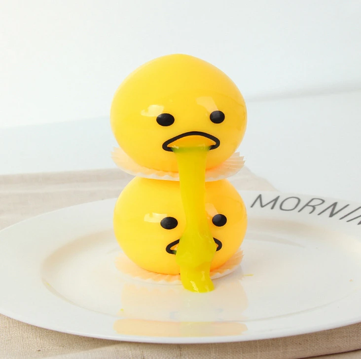 

Top Toy Vomiting Egg Yolk Anti Stress Toys Lazy Yolk Decompression Creative Prank Gifts Boy Funny Toys Anti Stress Egg Squishy
