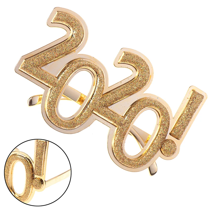 2020 Shape New Year Glasses Christmas Costume Party Cosplay Prop Frame Glasses