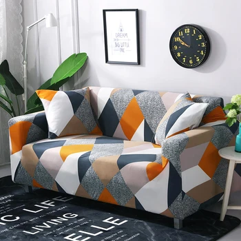 

Stretch Slipcover Sectional Elastic Stretch Sofa Cover for Living Room Couch Cover L Shape Corner Armchair Cover 1/2/3/4 Seater