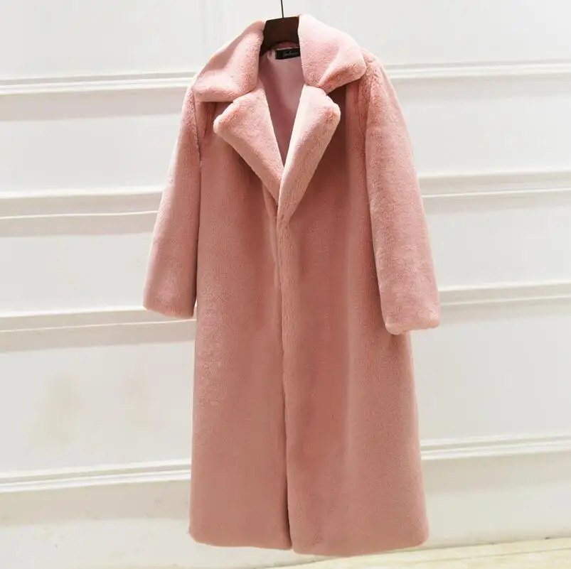 Winter Jacket Women Long Faux Fur Coat Plus Size Fluffy Jacket Fashion Ladies Luxury Coats Fausse Fourure Femme Teddy Coat