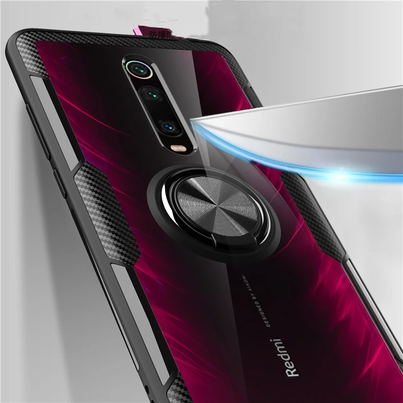 Для Xiaomi mi 9T красный mi K20 Pro Чехол прозрачный акриловый чехол Мягкий силиконовый чехол для Xiaomi mi 9T mi 9T Pro Fundas