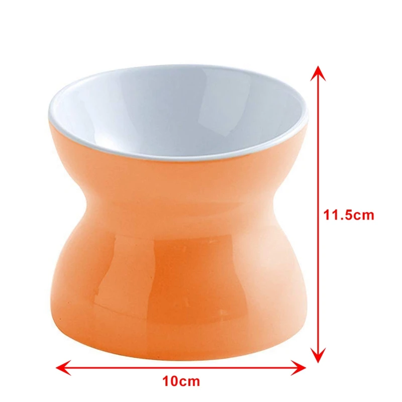 Керамическая миска для кошек, креативная Diabolo миска для кошачьего корма, миска для воды для кошек, милая миска для щенков, миска для еды, принадлежности(оранжевый