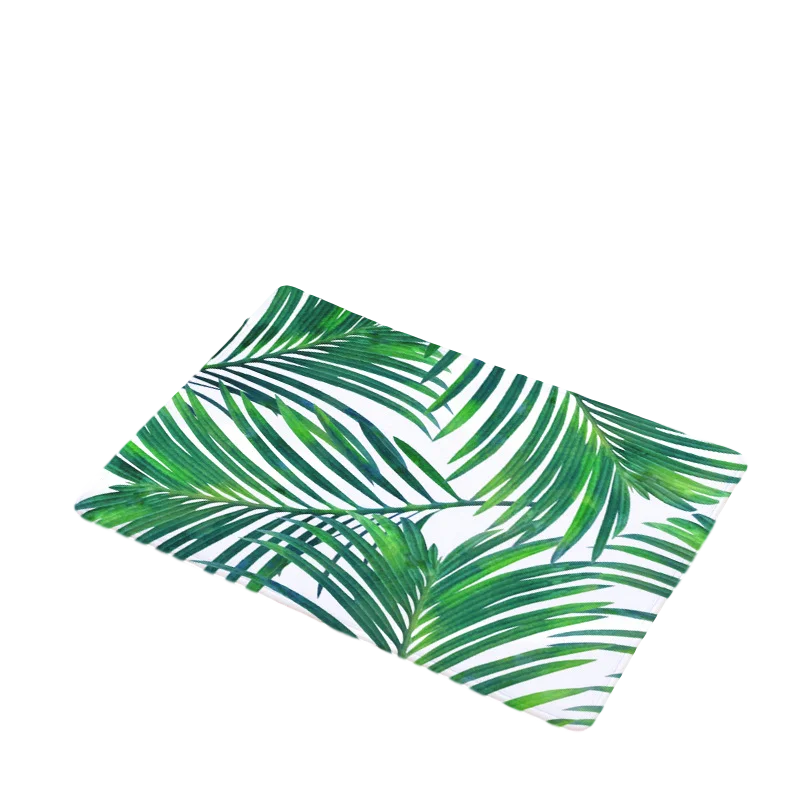 2 Daily Carpet Door Modern Banana Leaf Printing Carpet Flooring Mats Outdoor Living Room Kitchen Bathroom Door Antiskid Strip - Цвет: 2