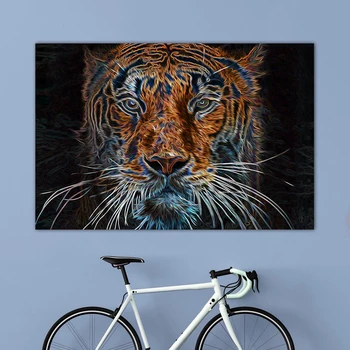 

HD Printed Pictures For Living Room Home Decor Animals Posters 1 Piece/Pcs Abstract Tiger Canvas Paintings Wall Art Framework