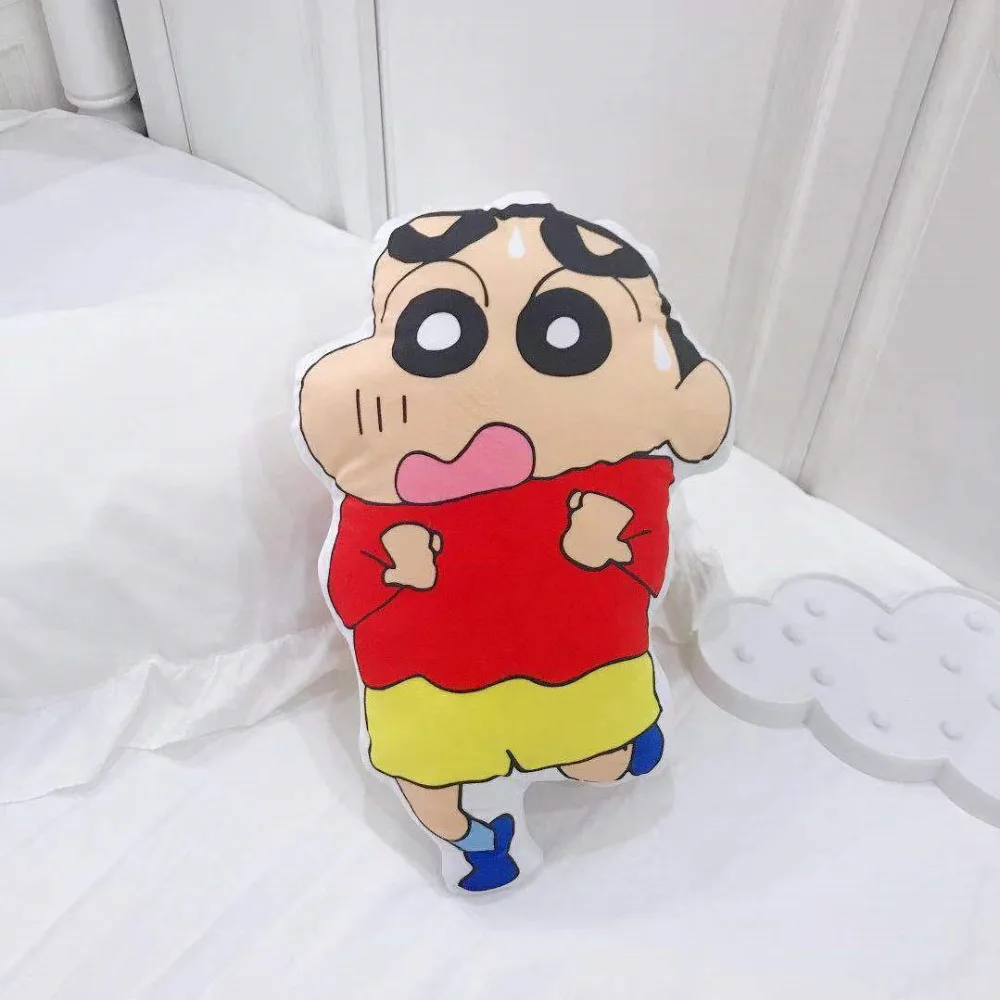 Забавная напечатанная Crayon Shin-Chan мягкая подушка креативная маленькая белая плюшевая подушка-собачка Диван Мягкая Подушка Декор кровать сон