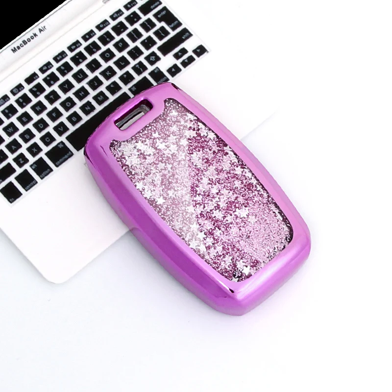

2019 TPU Quicksand Car Key Case For Kia K4 K5 KX3 KX5 KX7 Sorento NIRO Fashion Collocation Crystal Keyring