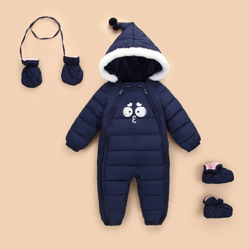 Комплект из 3 предметов; одежда для малышей; комбинезоны для мальчиков и девочек; зимний комбинезон; детская одежда с капюшоном для новорожденных; костюм для малышей; куртки