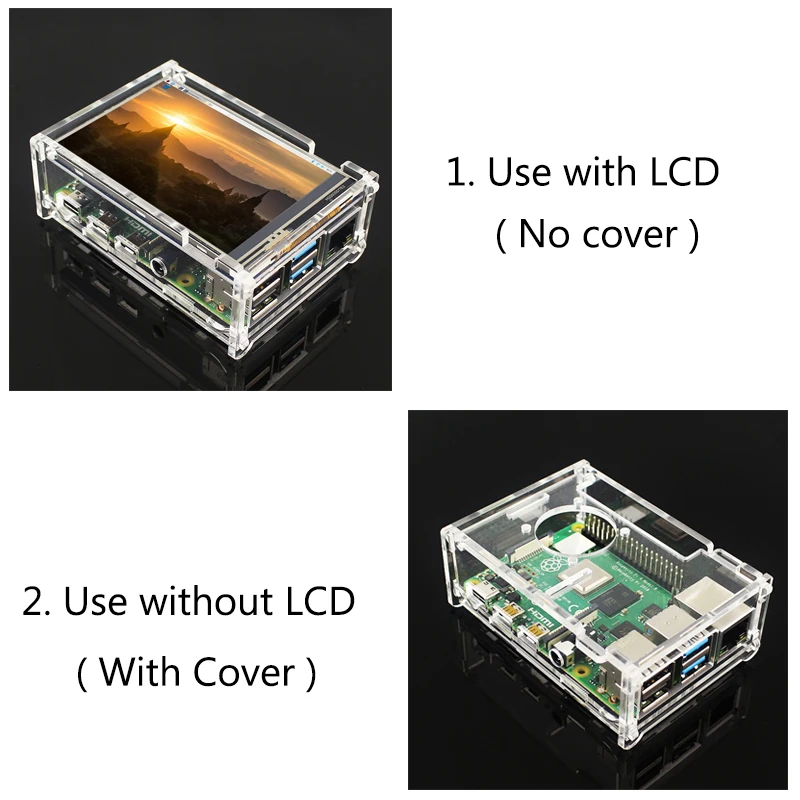 3 5 дюйма Raspberry Pi 4 Model B сенсорный экран 480x320 ЖК опционально 5/50fps акриловый чехол для